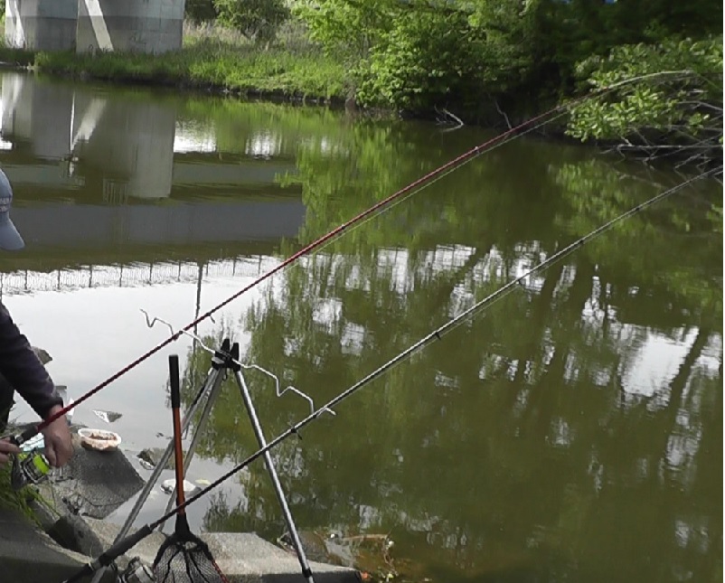 吸い込み仕掛けを投入したらあたりがあるまで待つだけです。