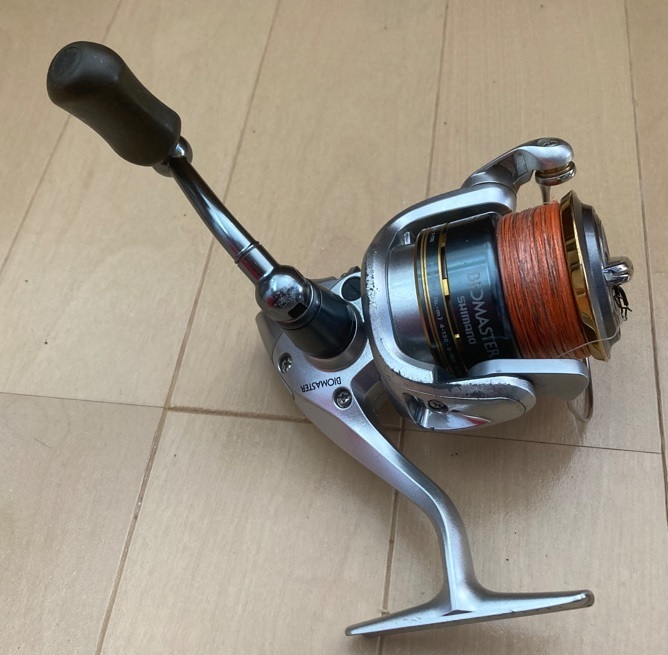 PEラインを巻いてエギングなどに使用しているシマノ製'08 バイオマスター